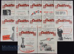 1950 Golfing and Ladies Golf monthly magazines (12) – a complete run covering all the major