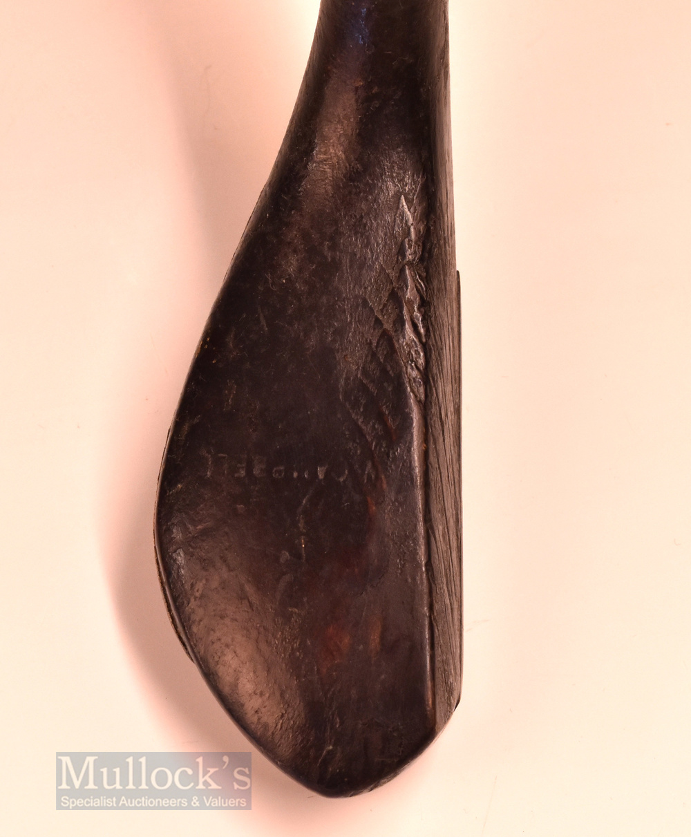 W Campbell Musselburgh dark stained late longnose play club c. 1885 – with some grain crack to the - Image 2 of 4