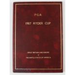 1987 Ryder Cup Great Britain and Europe Team Signed Presentation Programme in Leather Boards