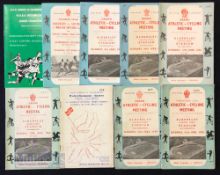 City of Wolverhampton 1950s/60s Athletics Programmes incl Athletics Cycling 58, 59, 60, 61, 62,