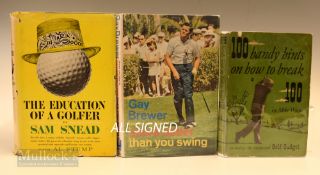 Collection of signed Major USA Player Golf Instruction books (3) - Sam Snead (7x Major Wins)– ‘The