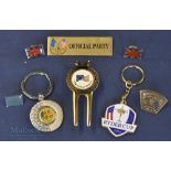 Collection of various Ryder Cup, PGA Cup and other related items (8) – 2x Key rings from 2001 and