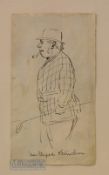 Thomas, Hodge (b.1827 – d.1907) - St Andrews Personality pen and ink sketch titled “The Striped