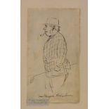 Thomas, Hodge (b.1827 – d.1907) - St Andrews Personality pen and ink sketch titled “The Striped