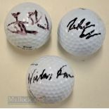 3x Swedish Ryder Cup and Tournament Winners signed golf balls – Jasper Parnevik (3x Ryder Cup