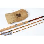 Hardy Bros Ltd Alnwick “F W K Wallis Avon No.2” Greenheart / Split Cane Avon Coarse Rod - Ser. No