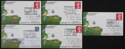 1970 Open Golf Championship St Andrews First Day Covers full set Day 1-4 and Play Off, won by Jack