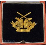 Lytham & St Ann’s 15ct gold members bar badge – featuring the clubs crest mounted with cross golf