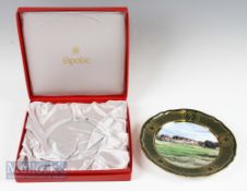 1992 Golf Linda Hartough Spode Muirfield the Open The 18th hole plate, in original box 24cm diameter