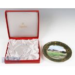 1992 Golf Linda Hartough Spode Muirfield the Open The 18th hole plate, in original box 24cm diameter