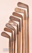 8x Juvenile putters featuring T Tait St Andrews, indistinct North Berwick putter, The An Co