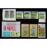 Small Selection of Golf Stamps and Cigarette cards featuring Turf Cigarettes card no.11, Gallaher