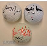 3x US Major Golf Winners signed golf balls – Tom Kite (US Open Champion 1992); Larry Nelson (2x