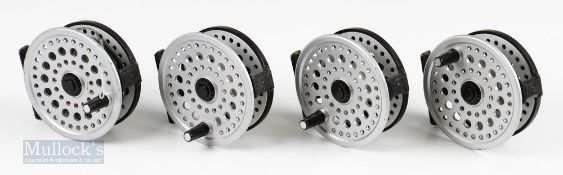 4x Ryobi of Japan 357MG Magnesium Fly Reels all running well with 2 in original bags (4)