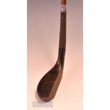 Tom Morris St Andrews longnose dark stained beech wood putter c1885 – head measures 5.5”x 1.75” x