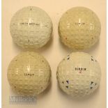 4x Good Square Mesh Golf Balls – 2x unused Dunlop Goblins; North British Scotland Remould; and