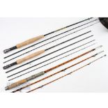 Airflo Delta Plus Carbon 7ft 3 Piece Fly Rod line 3/4# with very light use, with a Keeper carbon