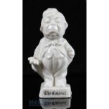 Grafton China The Colonel Crested Ware Figure – with Dumfries crest to rear, makers mark to base,