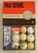 Par Score Golf Ball Box and various selection of 12 x golf balls - The Challenger Replica Bramble