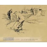 Bertram Prance (b.1889 – d.1958) original humorous golf sketch published in The Punch dated 6th