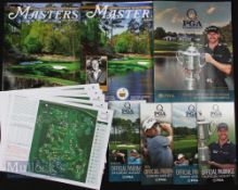 2017 The Masters (Winner Garcia) and PGA Programmes and Drawsheets appear in good condition