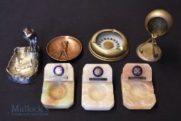 Selection of Golf Ashtrays to include 3 Onyx types of Bolton Old Links, and Flixton Golf Club, a