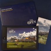 2015 Special Edition Open Golf Programme with pin badge and Private Chalet menu in card presentation