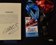 Motor Racing – Mark Webber Signed Book a SB book with signature internally, plus a selection of