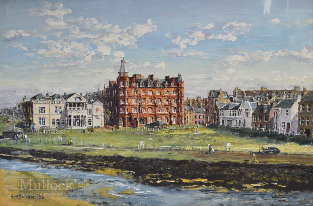 STORRIE, NORMAN M (CONTEMPORARY) - Oil painting of The Royal & Ancient Club House and The Old Course