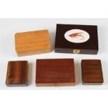 5x Wooden Pocket Fly Boxes each with foam interiors, one with hand painted “erne Ranger” to front,