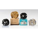 4x Assorted Fly Reels – Shimano Ultegra 5/6 3” reel with counter balance handle, in Farlows pouch