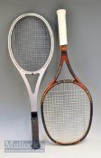 2x Composite Tennis Rackets - Head Arthur Ashe Competition size marked to side “4 1/2 L”, together