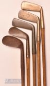 3x R Forgan St Andrews irons featuring a ladies mashie with shaft stamp, niblick (pitted) with