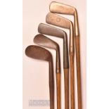 3x R Forgan St Andrews irons featuring a ladies mashie with shaft stamp, niblick (pitted) with