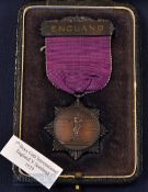 1929 Boys 7th Golf International England v Scotland Vice - Captains Bronze Medal – c/w ribbon and