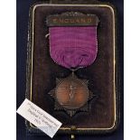 1929 Boys 7th Golf International England v Scotland Vice - Captains Bronze Medal – c/w ribbon and