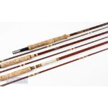 Hardy Bros Fibalite Perfection 9ft 6in 2 piece rod line 6/7# in need of attention with non-