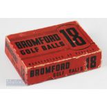 Early Penfold “Bromford 18 Golf Ball” box for 12 – c/w hinged lid revealing makers label to the