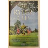 1953 Ryder Cup Programme played at Wentworth Golf Club – with only one point in the result with