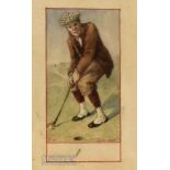 John Wallace (George Pipeshank) “A Short Putt”– rare original artwork for No 1 of Copes Golfers