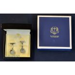 Pair of 2014 Official Ryder Cup Interesting white metal Cuff Links – made by Thomas Lyte engraved