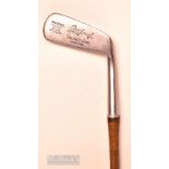 Early Spalding Kro-flite Robert T Jones Jnr Calamity Jane wry neck blade putter with fine decorative