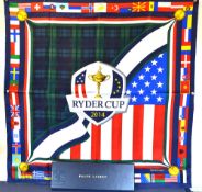 Fine 2014 Ryder Cup Ladies Pure Silk Scarf – by Ralph Lauren given to players and officials partners