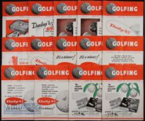 1955 and 1956 Golfing (incorp. Popular Golf) monthly magazines (14) – a complete run covering all