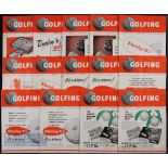 1955 and 1956 Golfing (incorp. Popular Golf) monthly magazines (14) – a complete run covering all