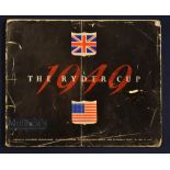 1949 Ryder Cup Golf Programme played at Ganton Golf Club – USA winning 7-5 – has the usual