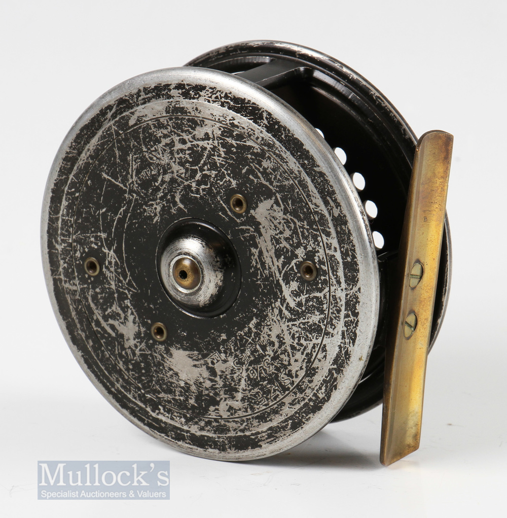 C Farlow & Co London ‘Holdfast’ 3 1/8” alloy trout fly reel with Holdfast trademark, constant check, - Image 2 of 2