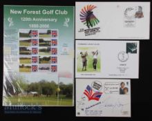 Assorted Golf Commemorative Covers and Stamps featuring 1981 Bob Hope Classic Signed by Terry Wogan,
