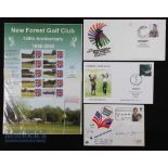 Assorted Golf Commemorative Covers and Stamps featuring 1981 Bob Hope Classic Signed by Terry Wogan,