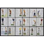 Selection of 1939 John Player & Sons ‘Golf’ Cigarette cards large format, missing 3, 10, 11, 12,
